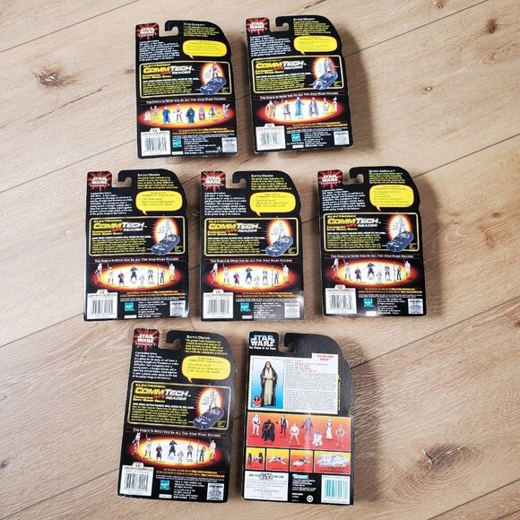 Lot of 7 Star Wars Episode 1 Action Figure Hasbro 1998 1995 NIP Collectibles - Picture 2 of 16